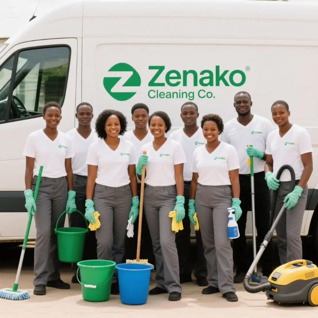 Professional cleaning in action